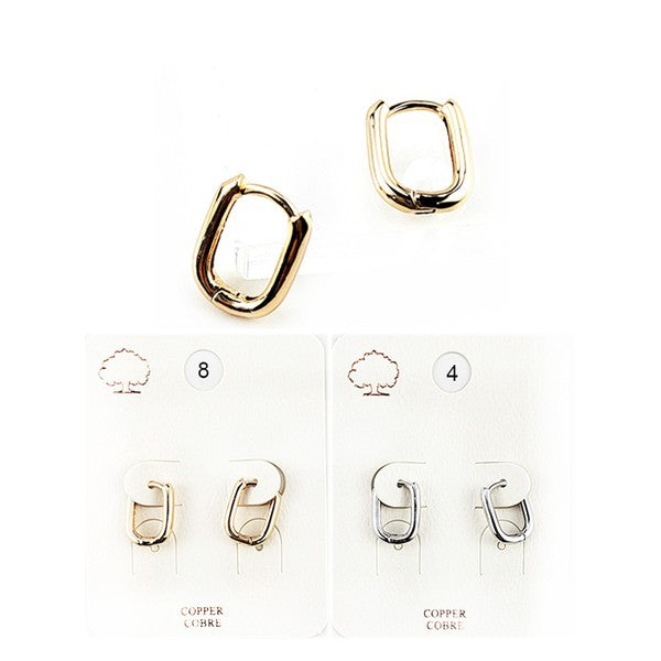 FASHION OVAL HOOP EARRING