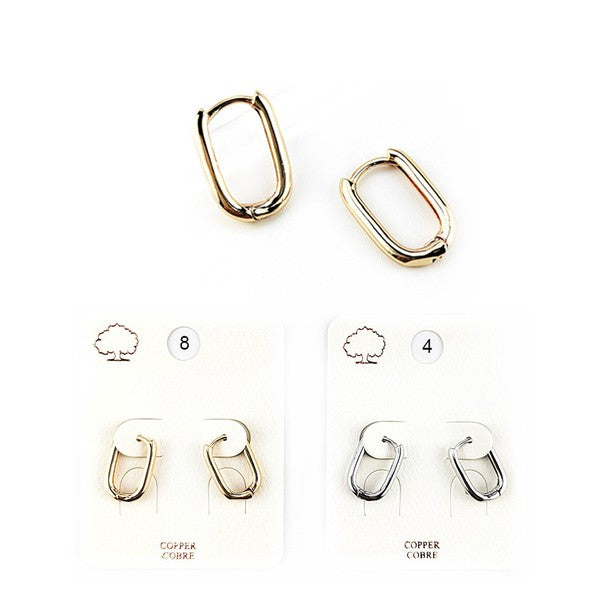 FASHION OVAL HOOP EARRING
