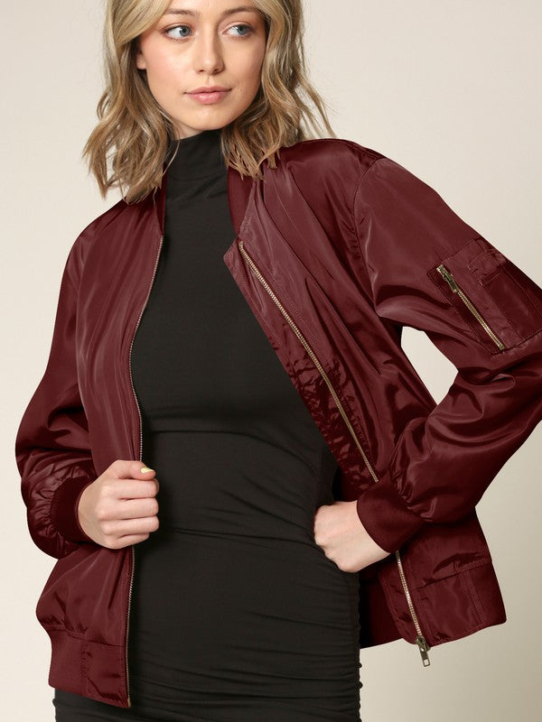 Lightweight Multi Pocket Windbreaker Bomber Jacket
