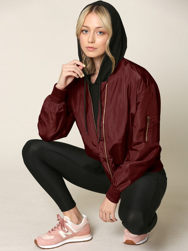 Lightweight Multi Pocket Windbreaker Bomber Jacket