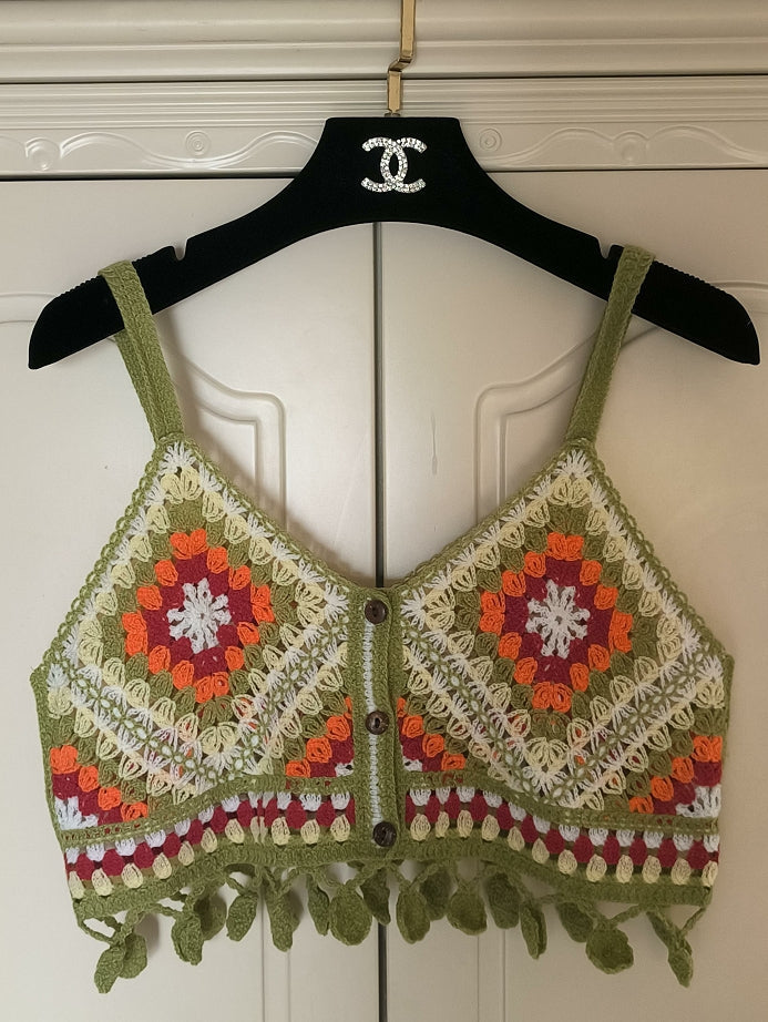 Women Vacation Summer Crop Top Crochet hook