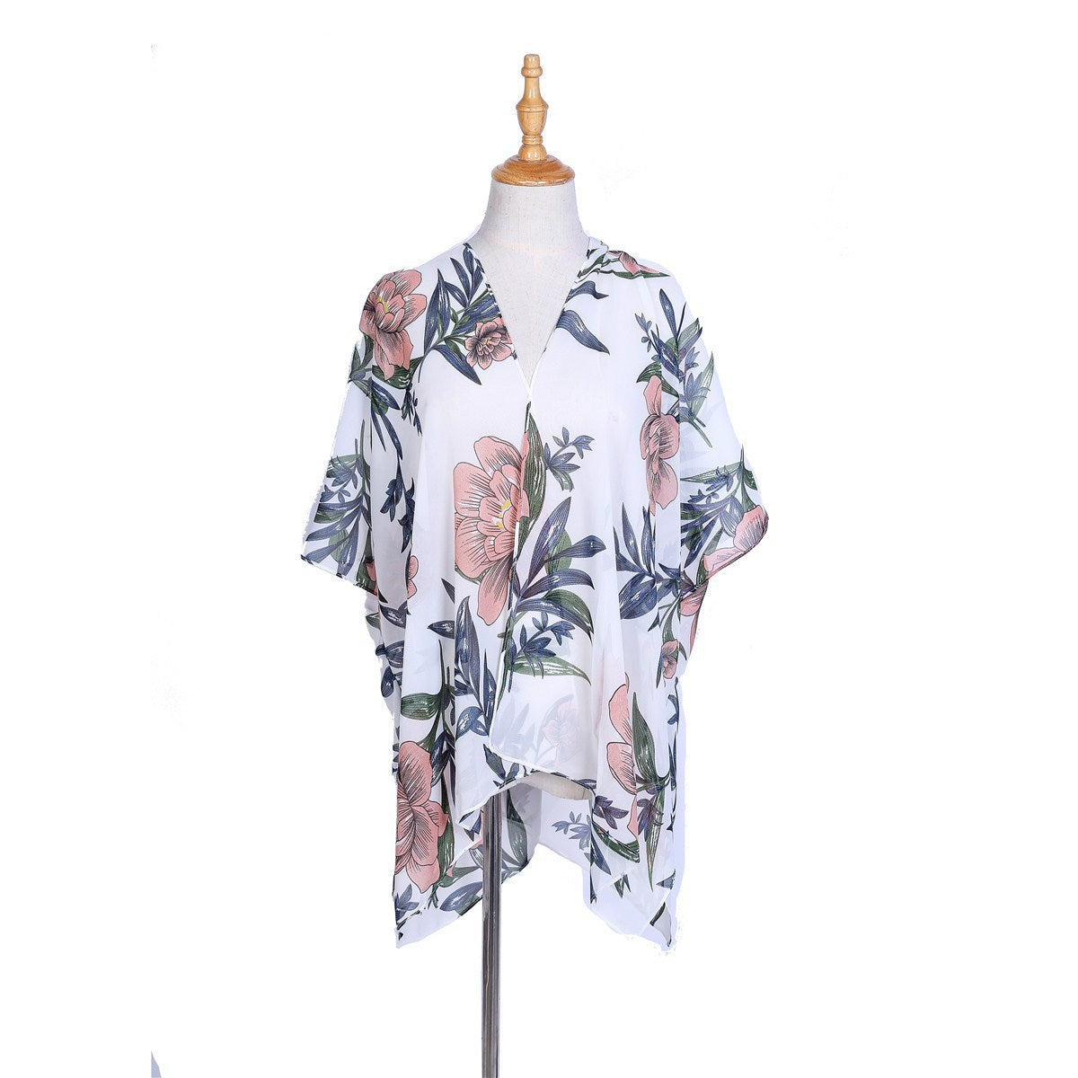 Spring Summer Floral Print All Match Bikini Sun Protective Blouse