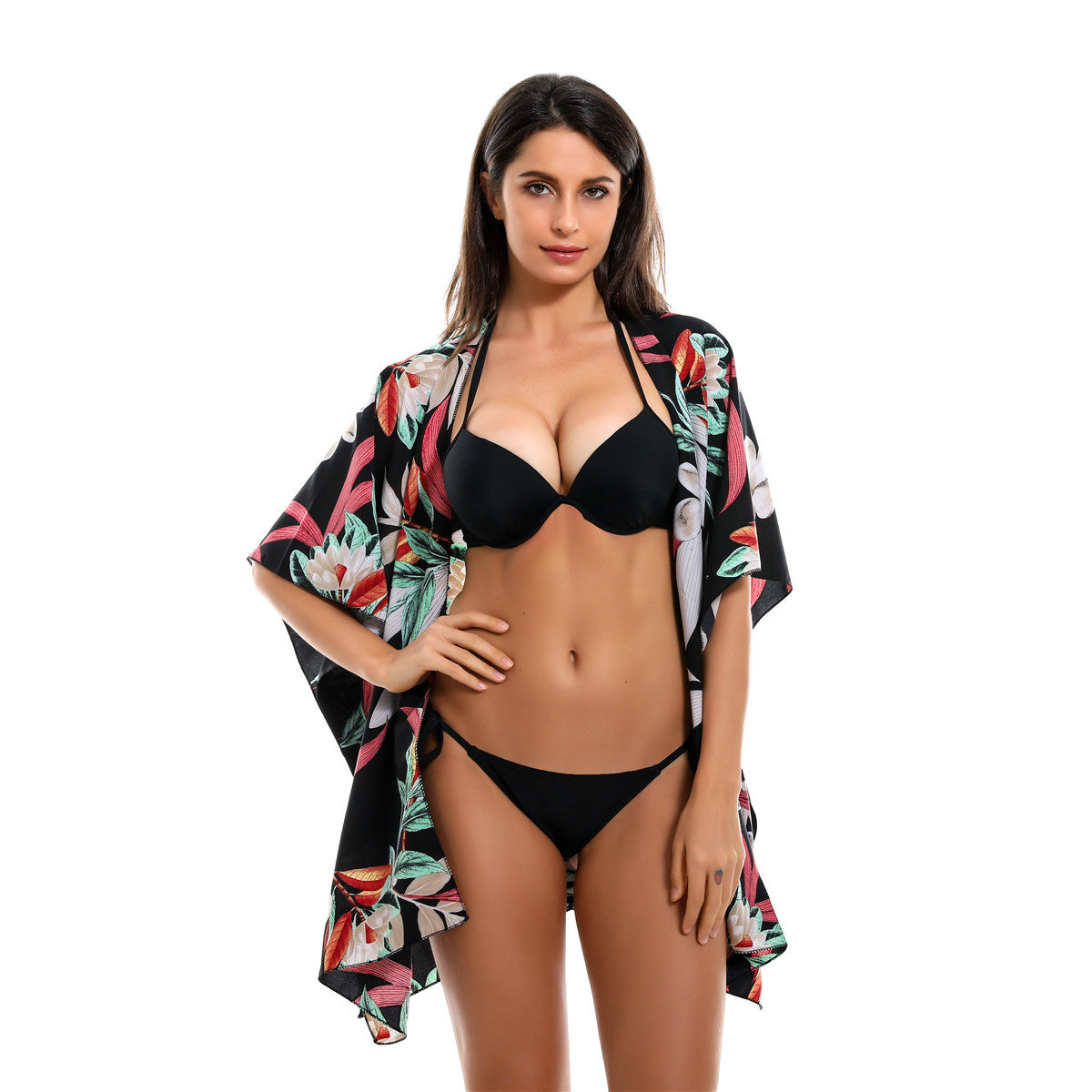 Spring Summer Fresh Floral Print Sun Protection Cardigan