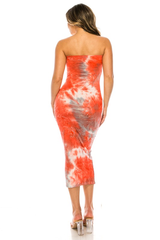Tie dye tube dress