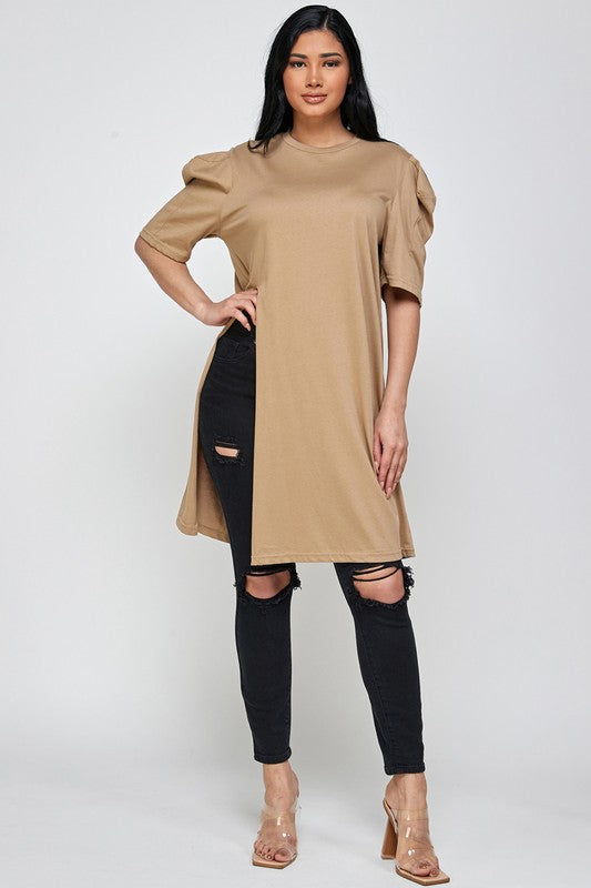 SOLID SHORT SLEEVE TOP