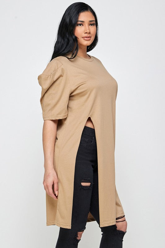 SOLID SHORT SLEEVE TOP