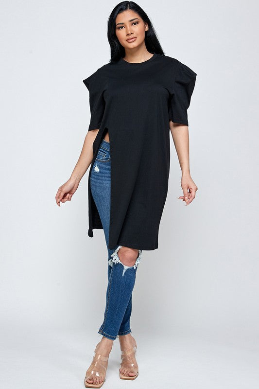 SOLID SHORT SLEEVE TOP