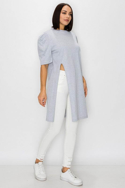 SOLID SHORT SLEEVE TOP