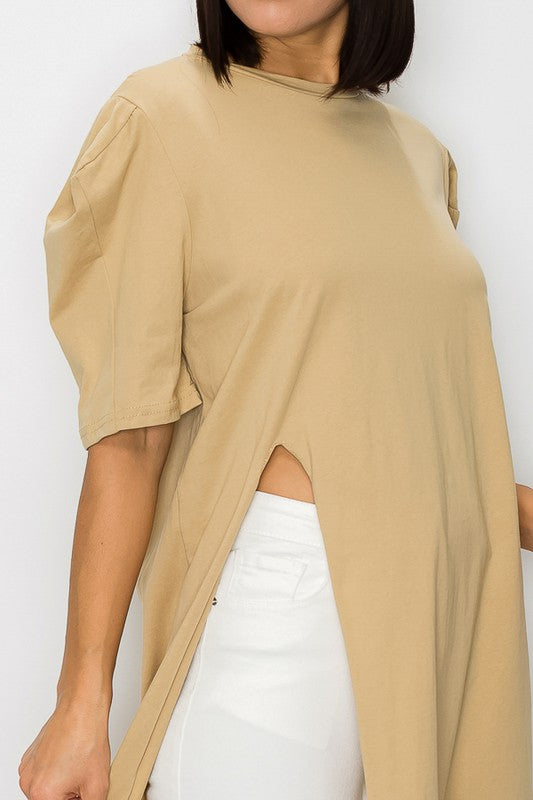 SOLID SHORT SLEEVE TOP