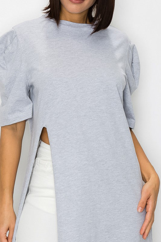 SOLID SHORT SLEEVE TOP