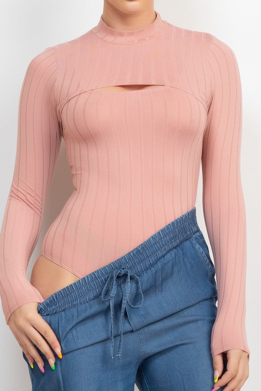 Long Sleeve Bodysuit With Shrug Top