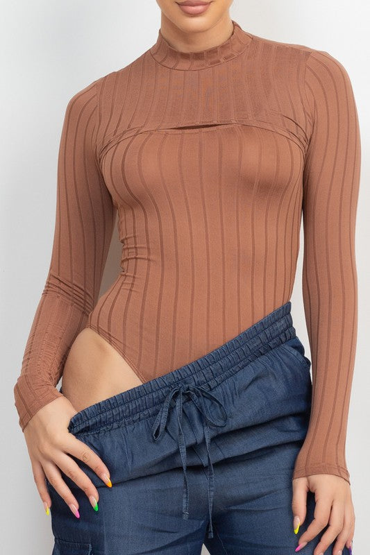 Long Sleeve Bodysuit With Shrug Top