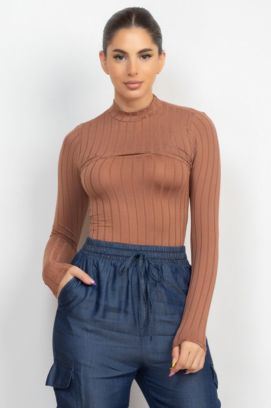 Long Sleeve Bodysuit With Shrug Top