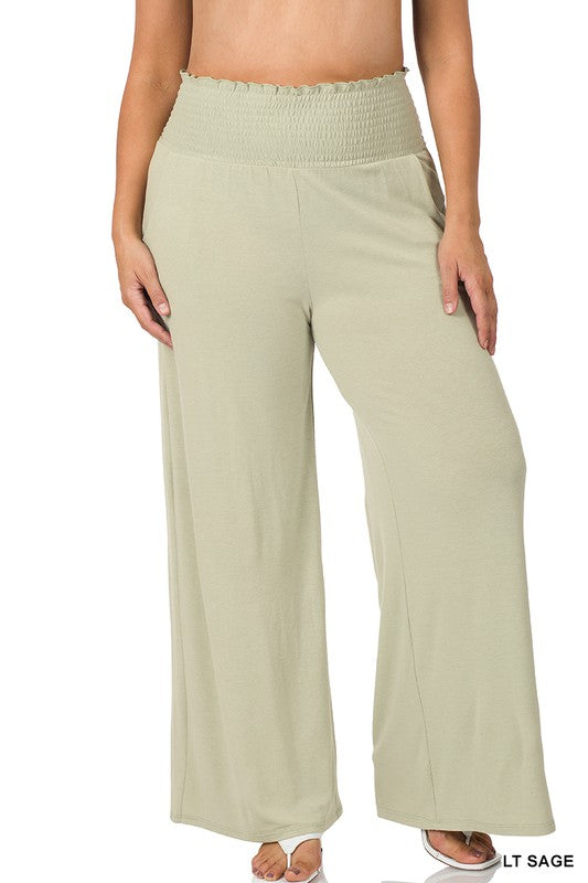 Plus Smocked Waistband Lounge Pants