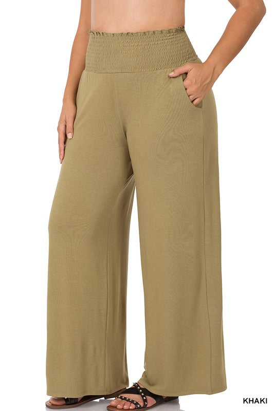 Plus Smocked Waistband Lounge Pants