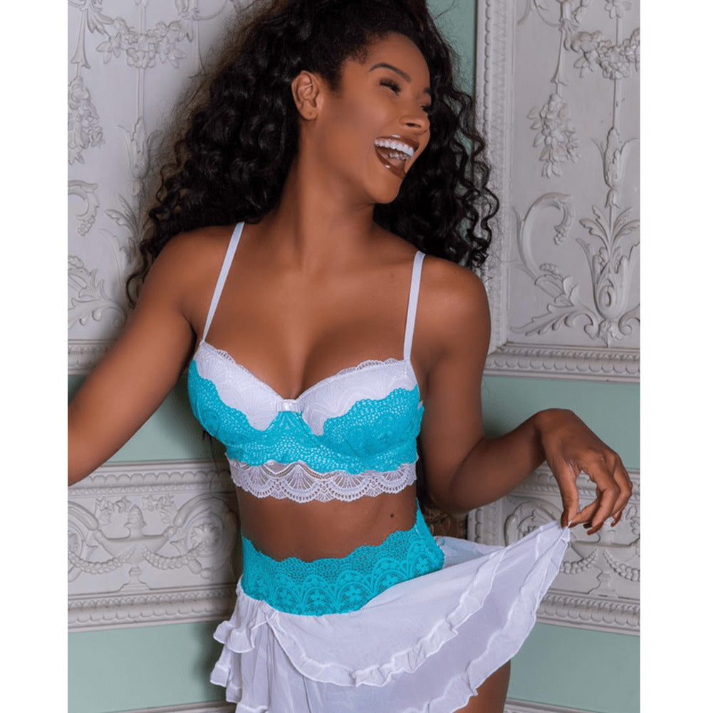 Sexy Babydoll and Lace Bra Lingerie