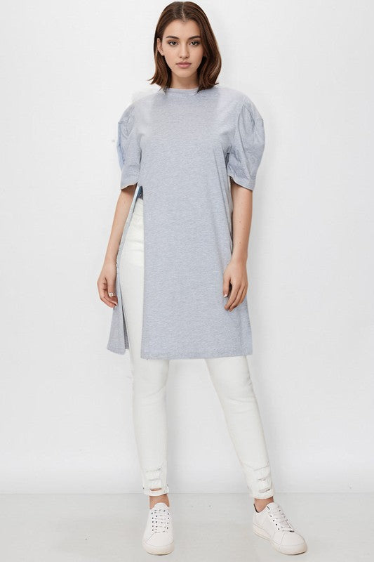 SOLID SHORT SLEEVE TOP
