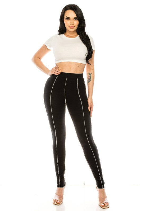 Cotton leggings Stripe