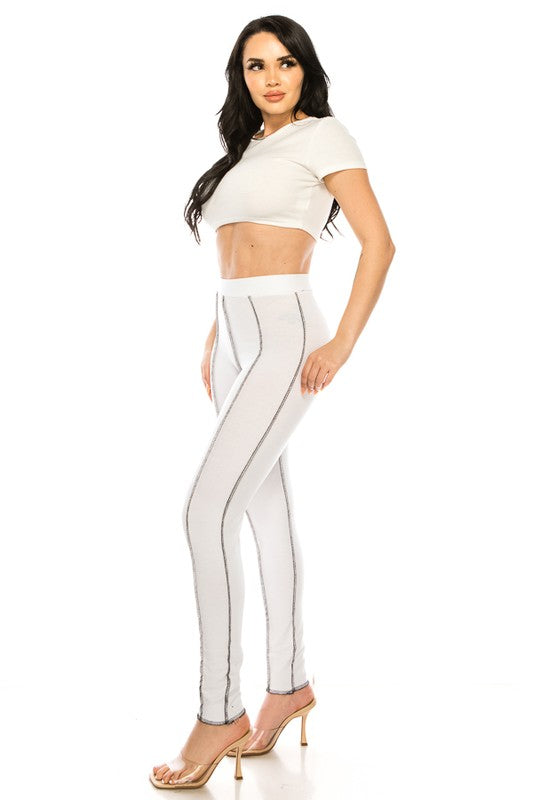 Cotton leggings Stripe