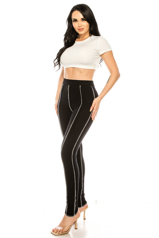Cotton leggings Stripe