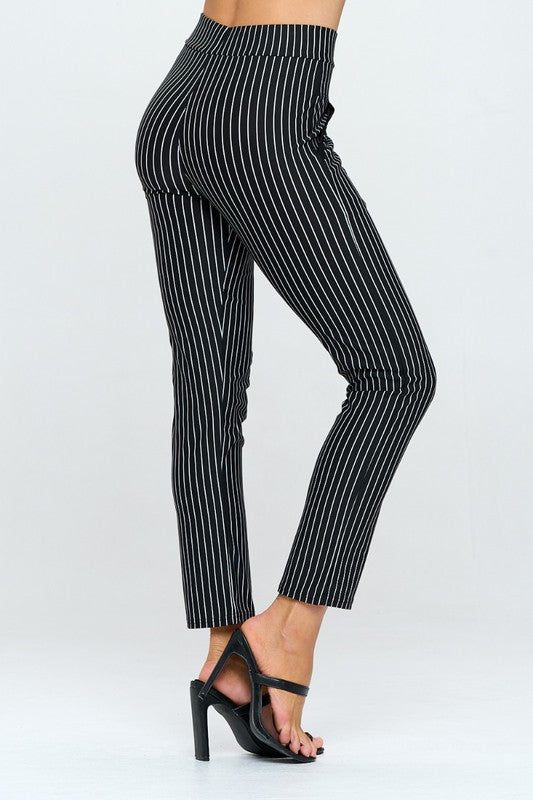 STRIPE PANTS WITH SIDE POCKET