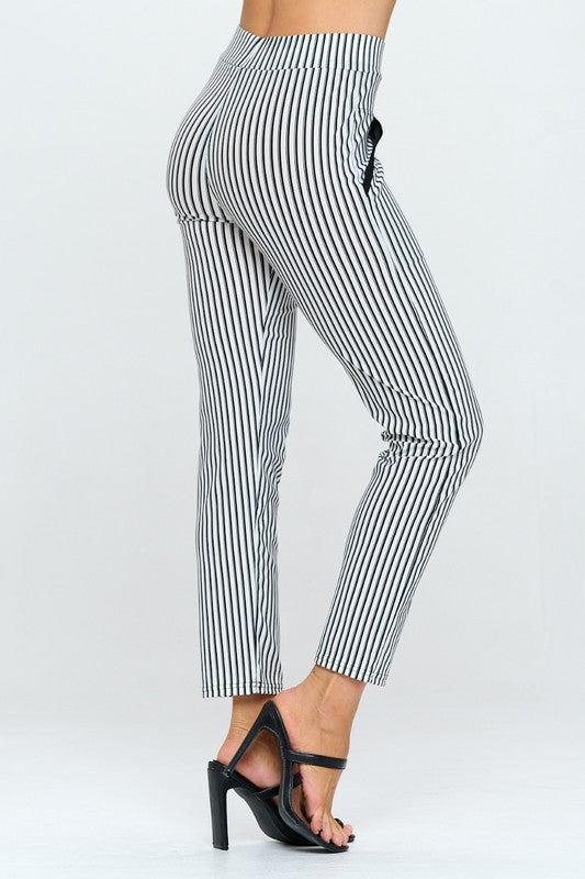 STRIPE PANTS WITH SIDE POCKET