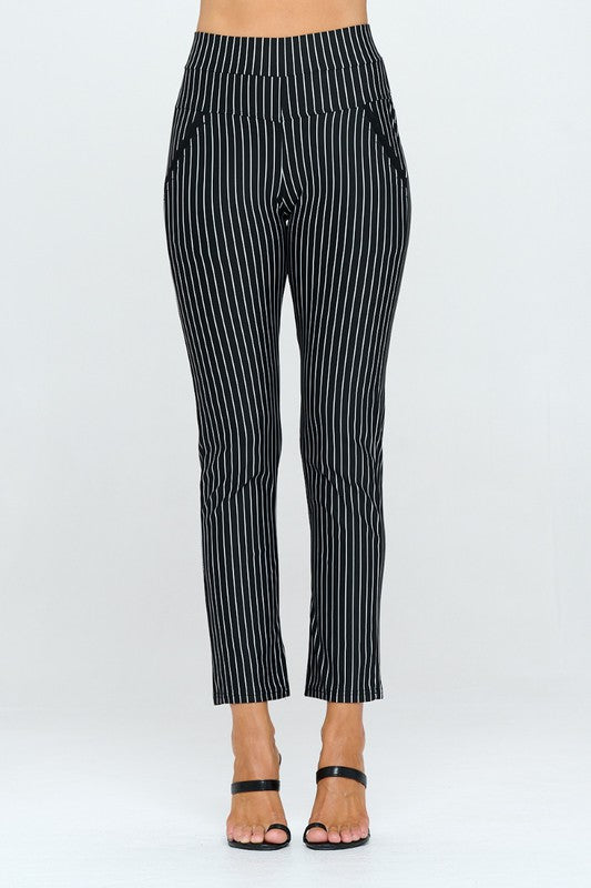 STRIPE PANTS WITH SIDE POCKET