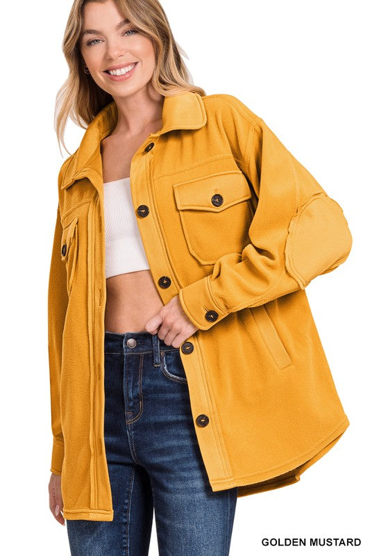 Oversized Basic Fleece Shacket