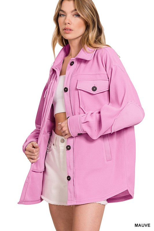 Oversized Basic Fleece Shacket