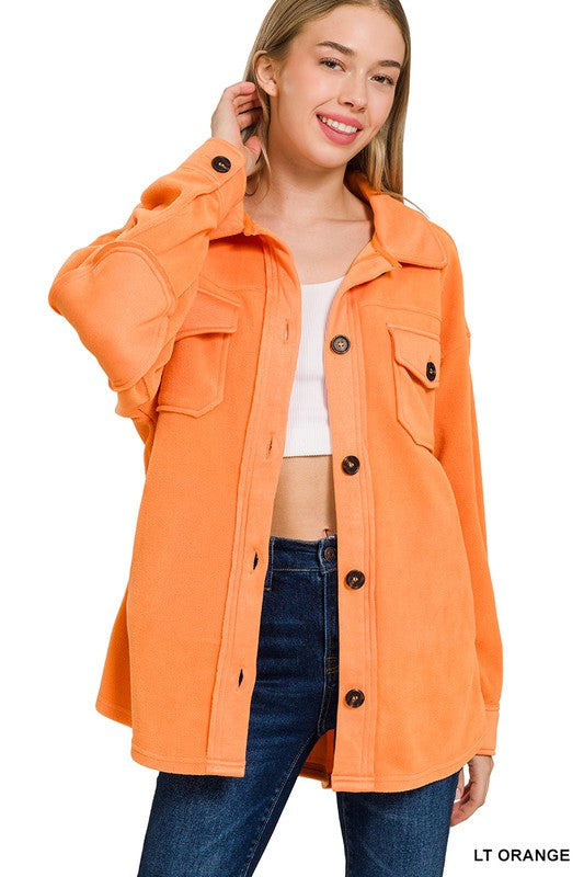 Oversized Basic Fleece Shacket