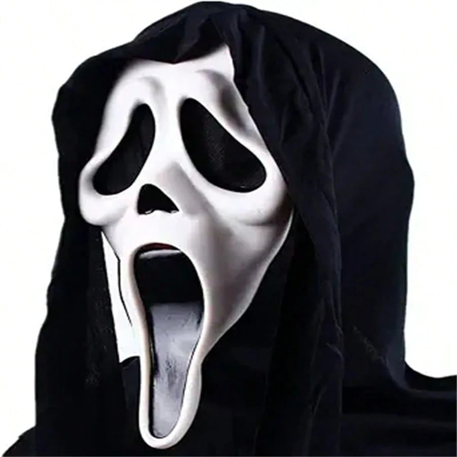 Ghost Face Scream Movie Horror Mask Halloween Killer Cosplay Adult Costume Props