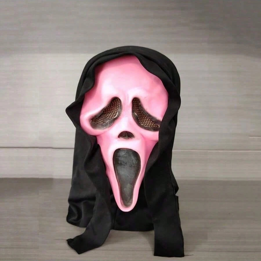 Ghost Face Scream Movie Horror Mask Halloween Killer Cosplay Adult Costume Props