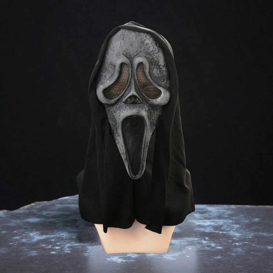 Ghost Face Scream Movie Horror Mask Halloween Killer Cosplay Adult Costume Props