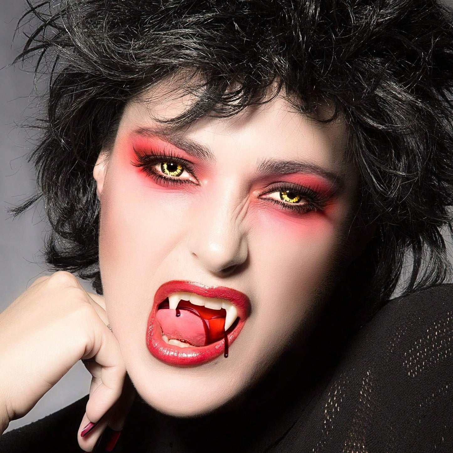 Vampire Teeth Fangs for Halloween – Realistic Reusable Vampire Fangs for Men & Women | Cosplay Costume Fake Teeth | Halloween Party Makeup Accessory