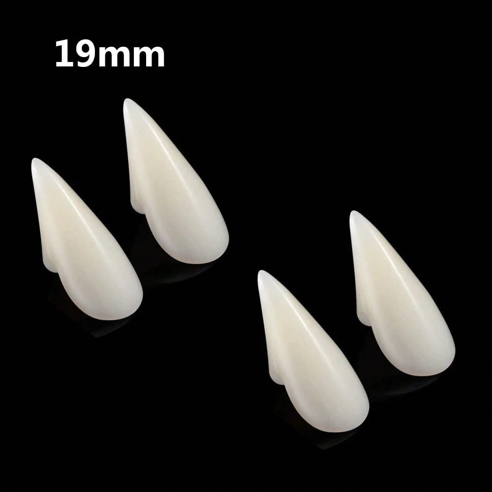 Vampire Teeth Fangs for Halloween – Realistic Reusable Vampire Fangs for Men & Women | Cosplay Costume Fake Teeth | Halloween Party Makeup Accessory
