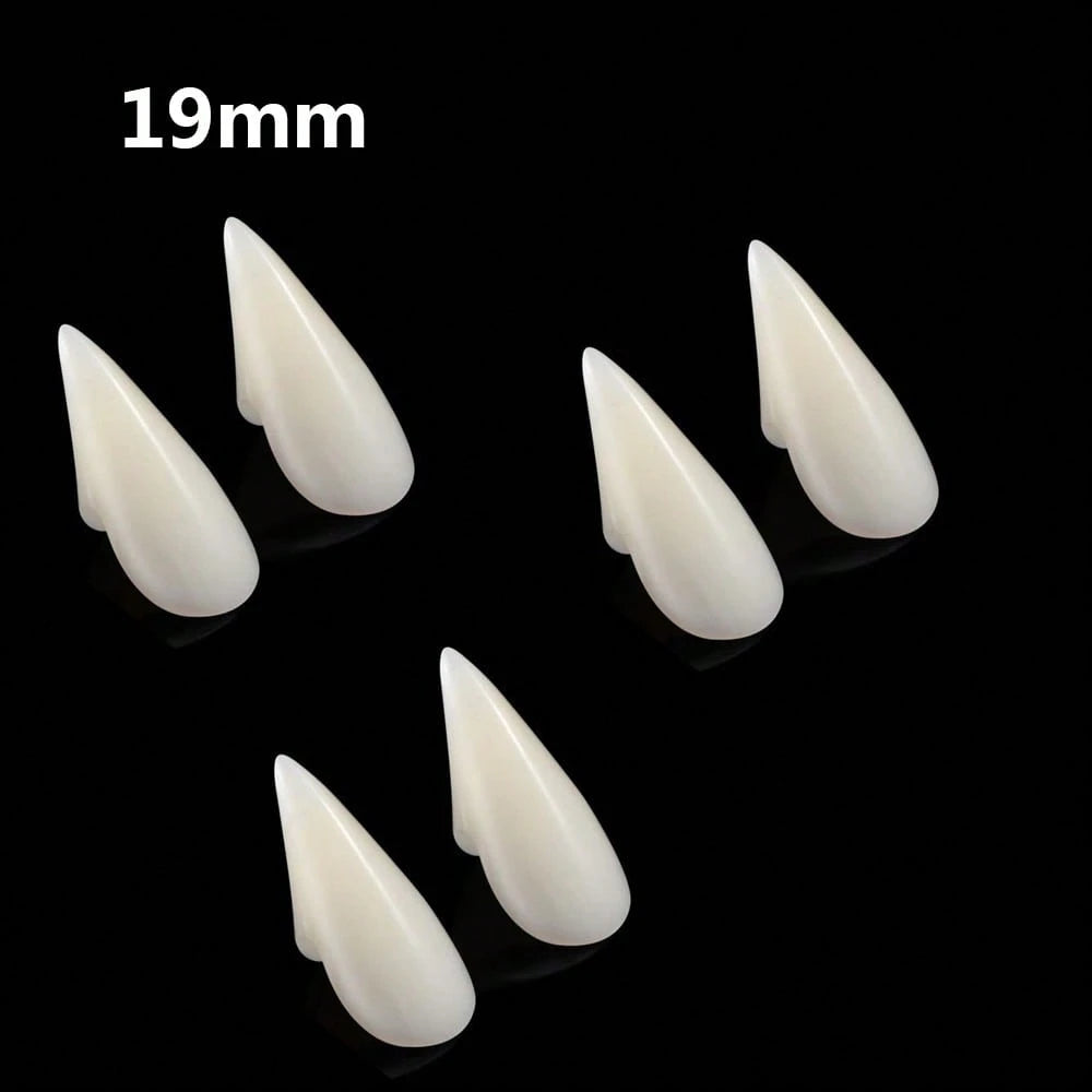 Vampire Teeth Fangs for Halloween – Realistic Reusable Vampire Fangs for Men & Women | Cosplay Costume Fake Teeth | Halloween Party Makeup Accessory