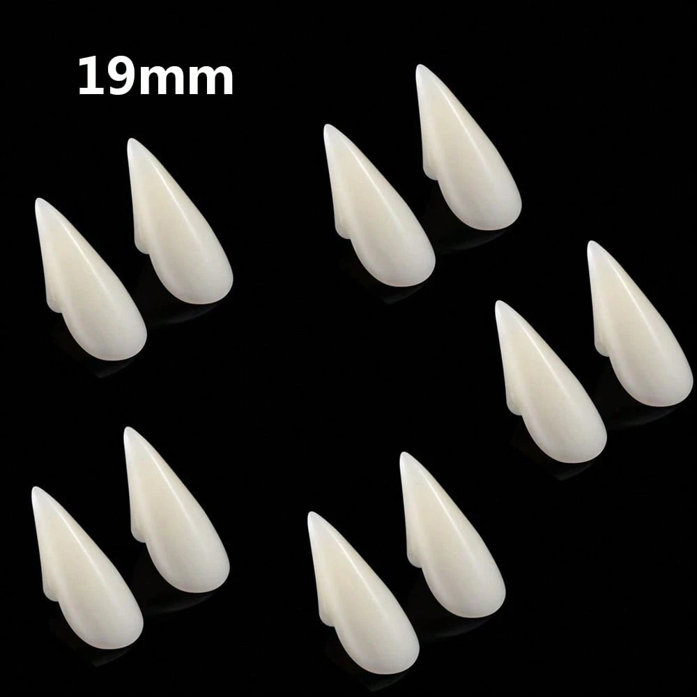 Vampire Teeth Fangs for Halloween – Realistic Reusable Vampire Fangs for Men & Women | Cosplay Costume Fake Teeth | Halloween Party Makeup Accessory