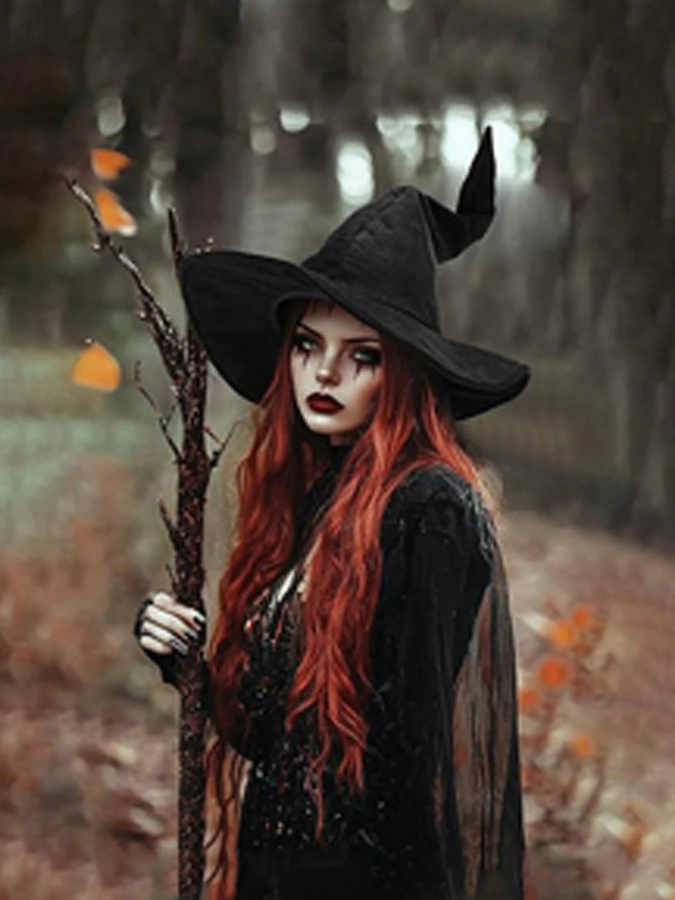 5PCS Large Witch Hat – Halloween Costume Accessory for Adults & Teens (38cm Height x 37cm Width)