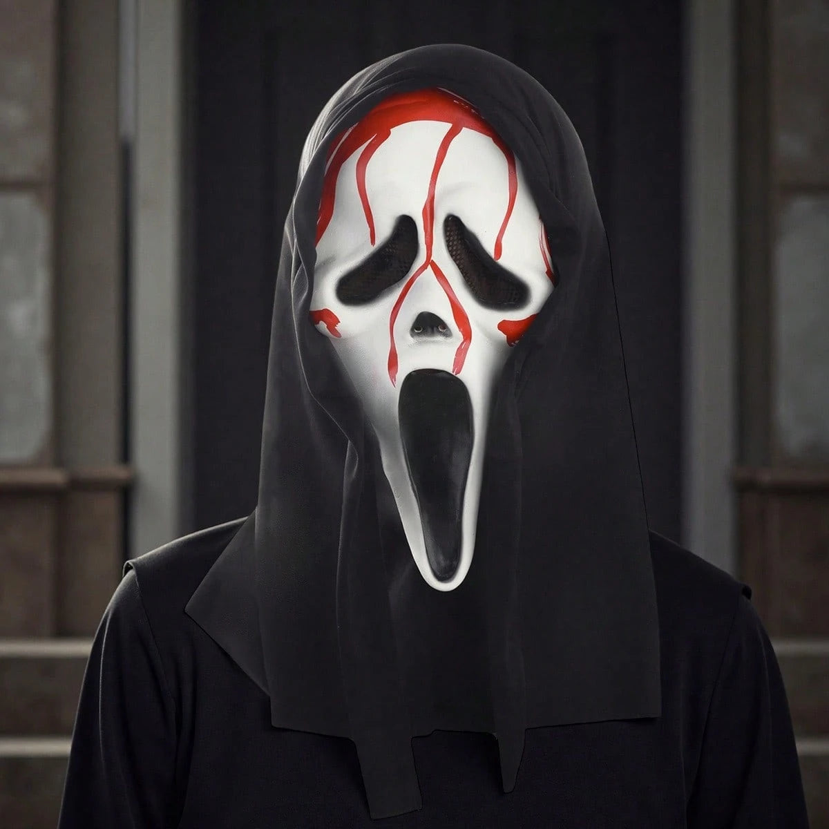 Ghost Face Scream Movie Horror Mask Halloween Killer Cosplay Adult Costume Props