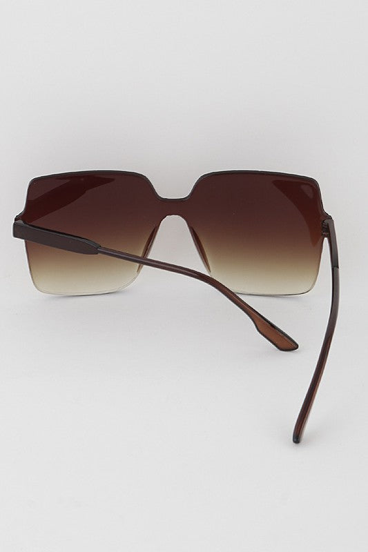 Oversized Rimless Gradient Sunglasses