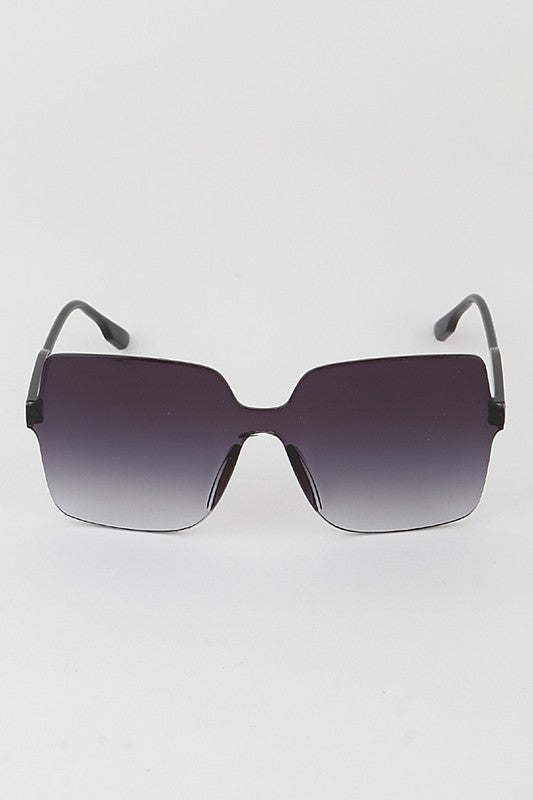 Oversized Rimless Gradient Sunglasses