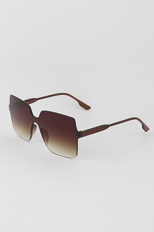 Oversized Rimless Gradient Sunglasses