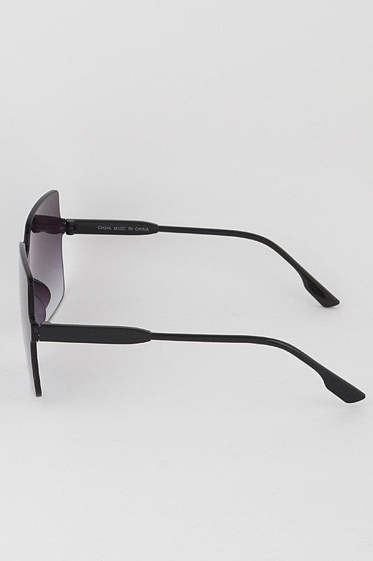 Oversized Rimless Gradient Sunglasses