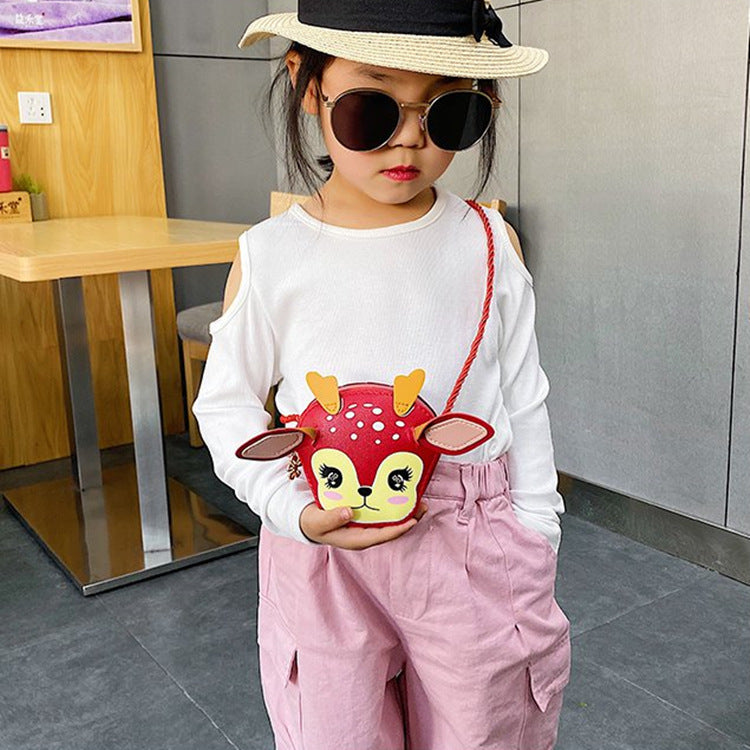 Cartoon deer print baby coin purse