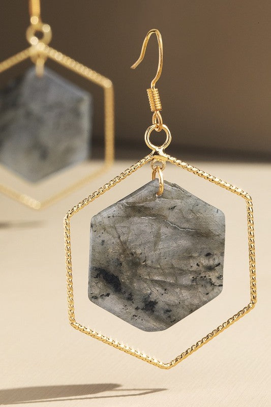 Natural Stone Earrings - EW1100