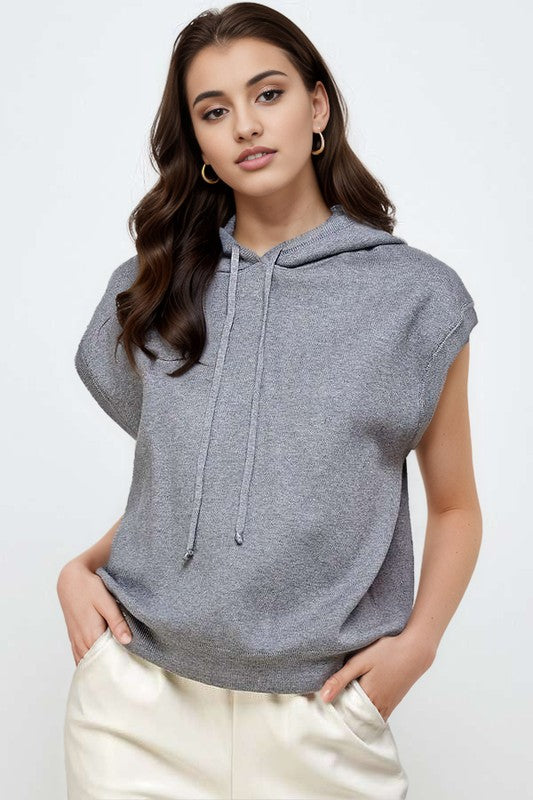 High Quality Knit Hoodie Vest