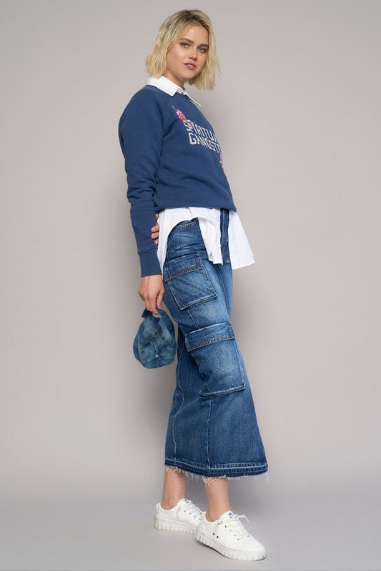 Cargo Pocket Long Skirt