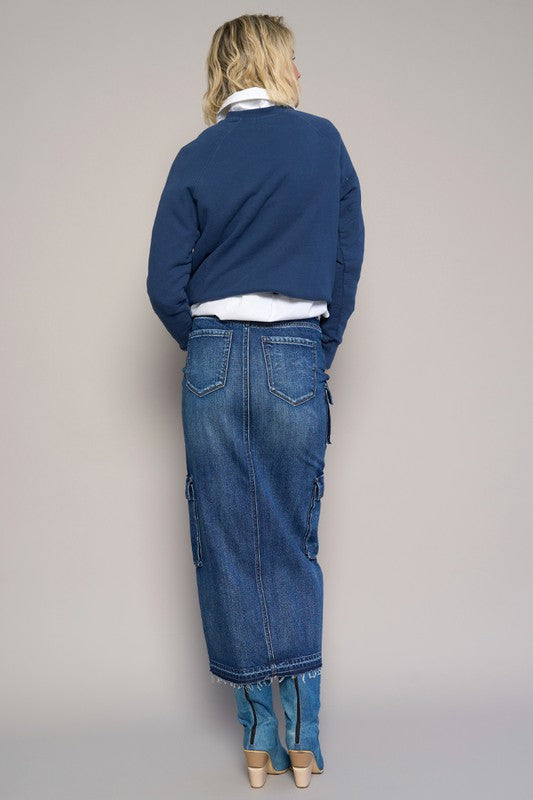 Cargo Pocket Long Skirt