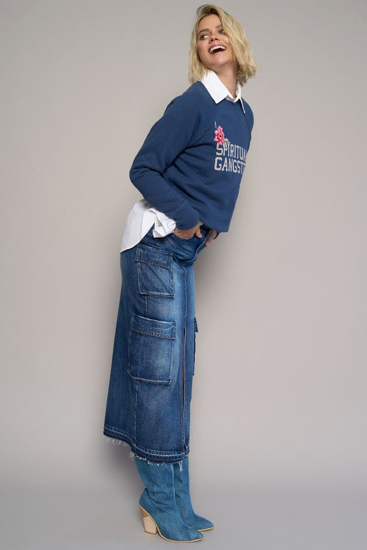 Cargo Pocket Long Skirt