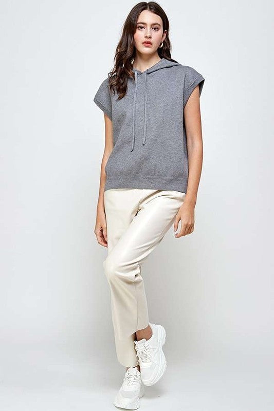 High Quality Knit Hoodie Vest